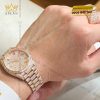 Đồng hồ Rolex Day Date vàng hồng custom full kim cương