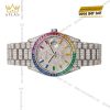 Đồng hồ Rolex Day Date vàng trắng custom kim cương & vành Rainbow