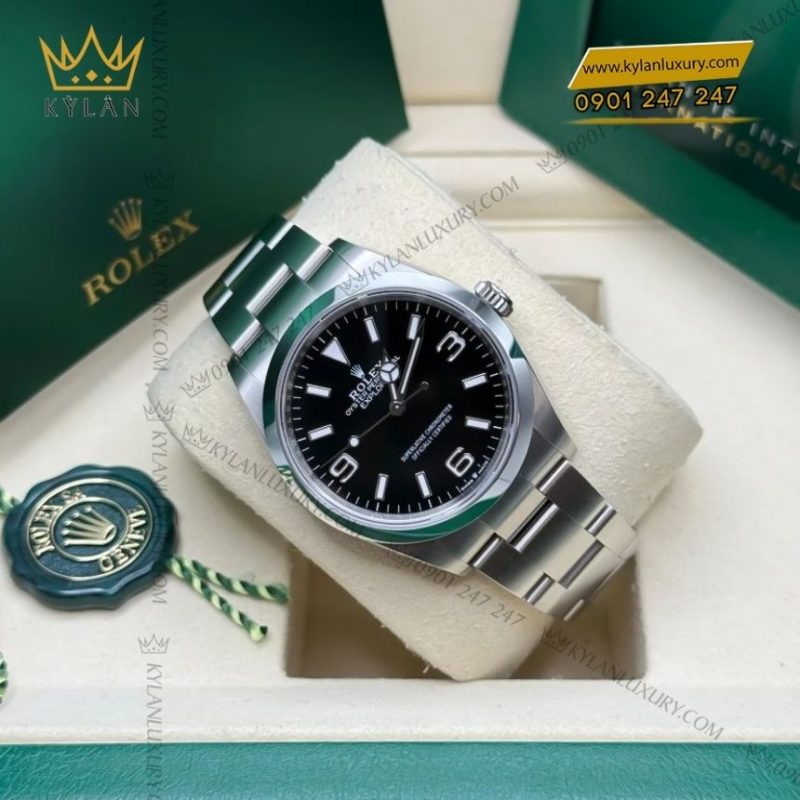 Đồng hồ Rolex Explorer 36 mặt số đen 124270-0001