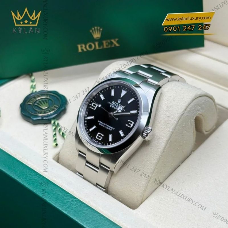 Đồng hồ Rolex Explorer 36 mặt số đen 124270-0001