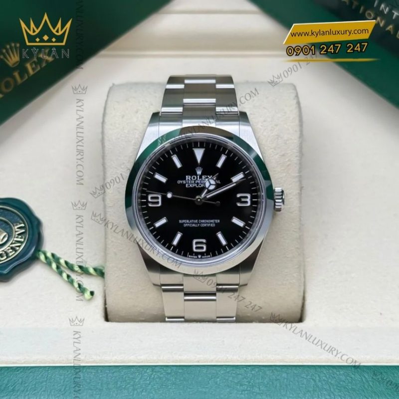 Đồng hồ Rolex Explorer 36 mặt số đen 124270-0001