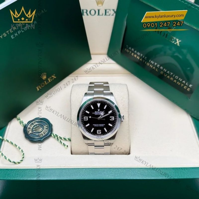 Đồng hồ Rolex Explorer 36 mặt số đen 124270-0001