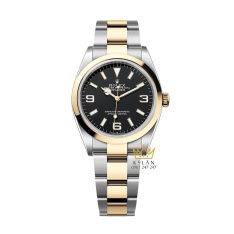 Đồng hồ Rolex Explorer 36mm demi mặt số đen 124273-0001