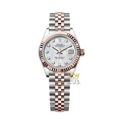 Đồng hồ Rolex Lady Datejust 28 demi vàng hồng xà cừ 279171-0013