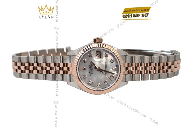 Đồng hồ Rolex Lady Datejust 28 demi vàng hồng xà cừ 279171-0013