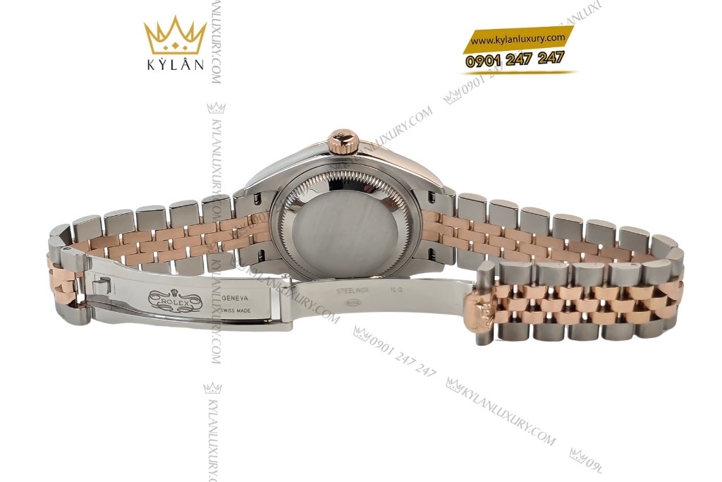 Kỳ Lân Luxury rolex lady datejust 28 279171 0013 demi xa cu 15 Đồng hồ Rolex Lady Datejust 28 demi vàng hồng xà cừ 279171-0013