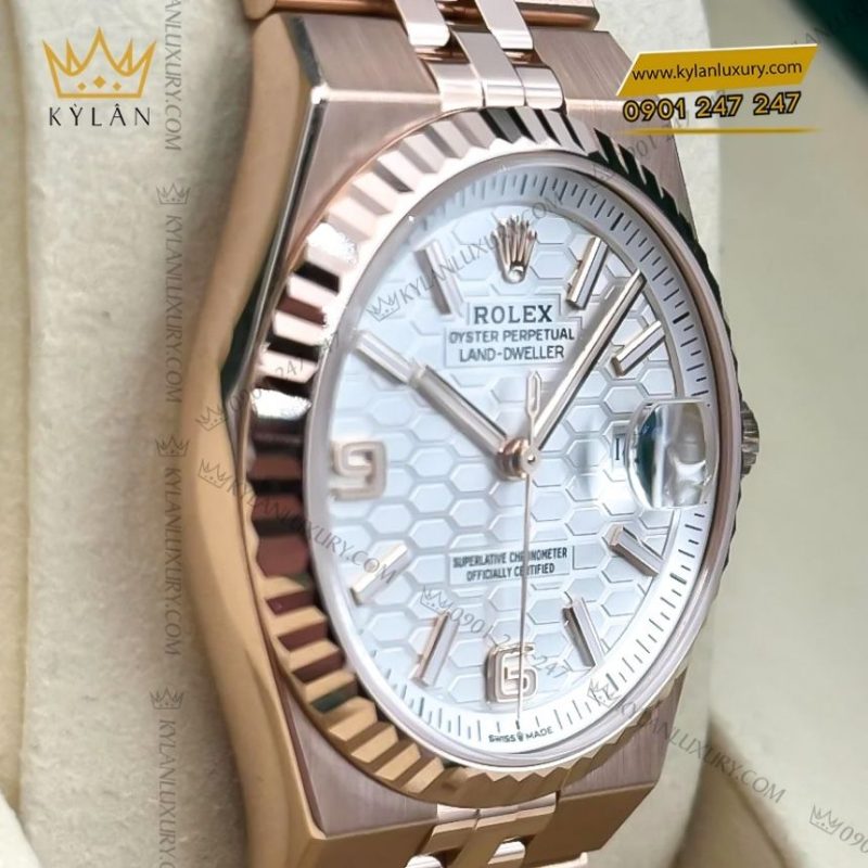 Đồng hồ Rolex Land Dweller 40 vàng hồng 127335-0001