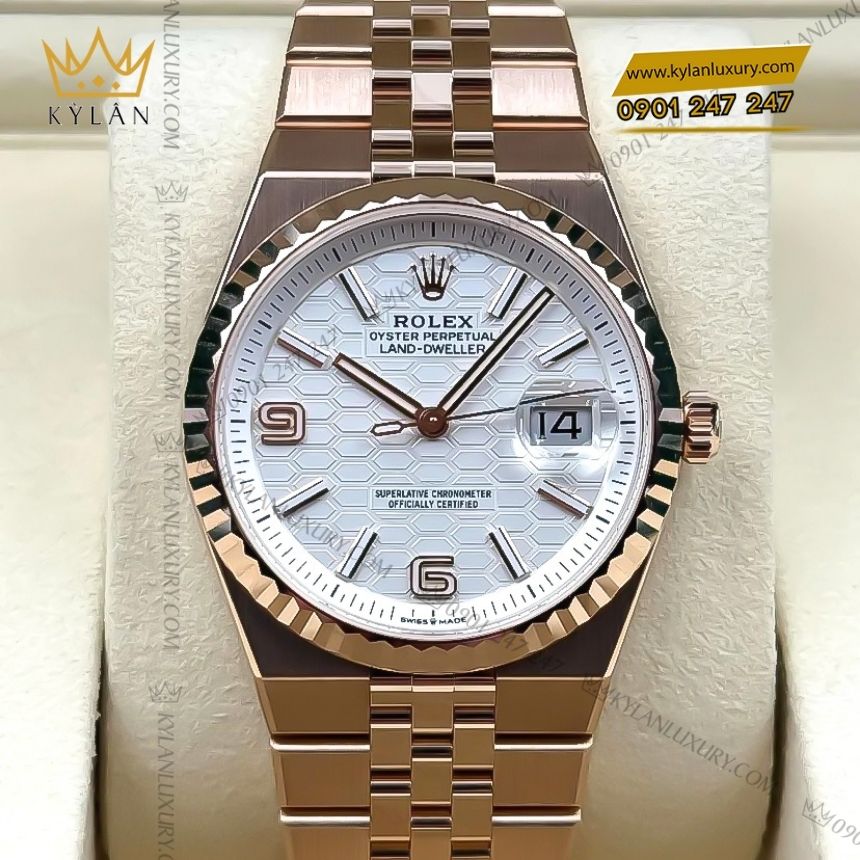 Kỳ Lân Luxury rolex land dweller 40 everose 127335 0001 11 Đồng hồ Rolex Land Dweller 40 vàng hồng 127335-0001
