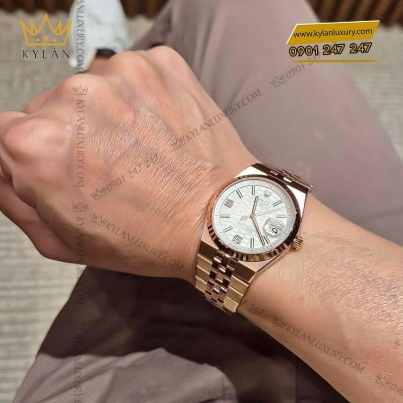 Đồng hồ Rolex Land Dweller 40 vàng hồng 127335-0001