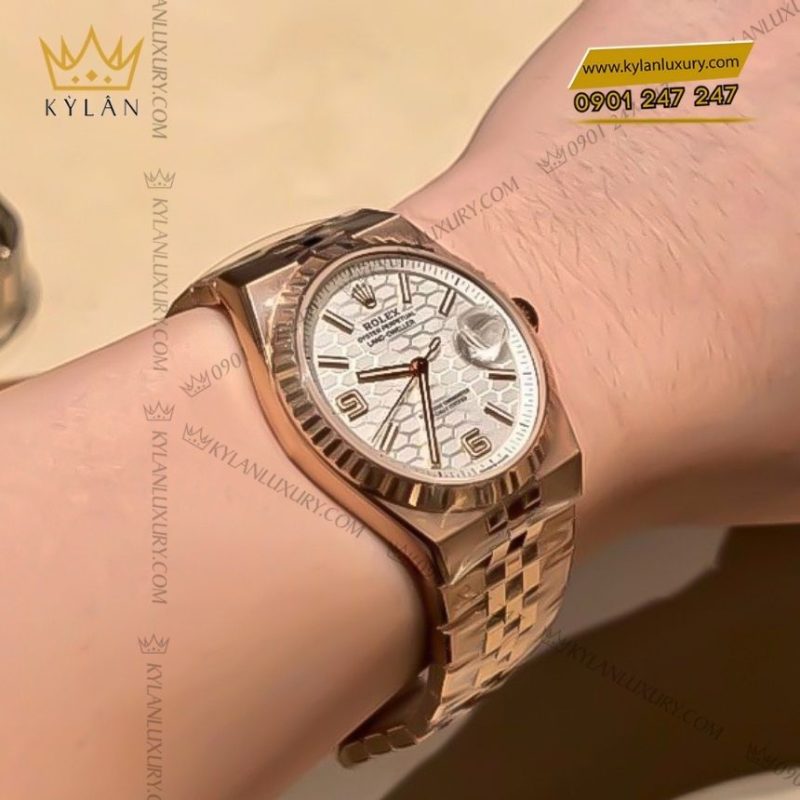 Đồng hồ Rolex Land Dweller 40 vàng hồng 127335-0001