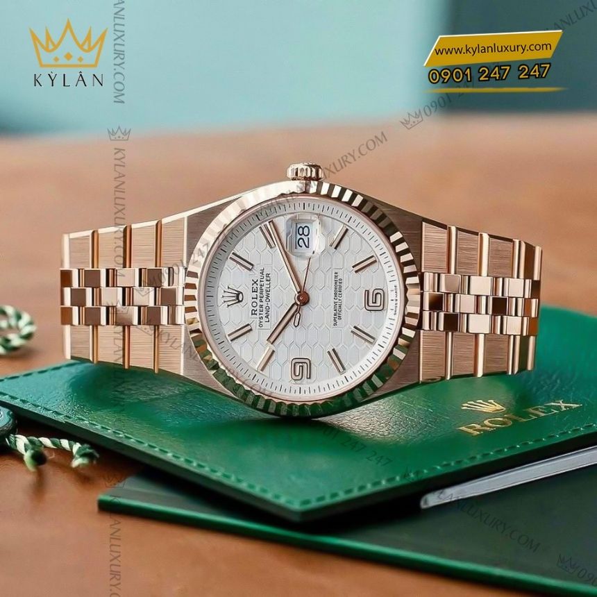 Kỳ Lân Luxury rolex land dweller 40 everose 127335 0001 4 Đồng hồ Rolex Land Dweller 40 vàng hồng 127335-0001