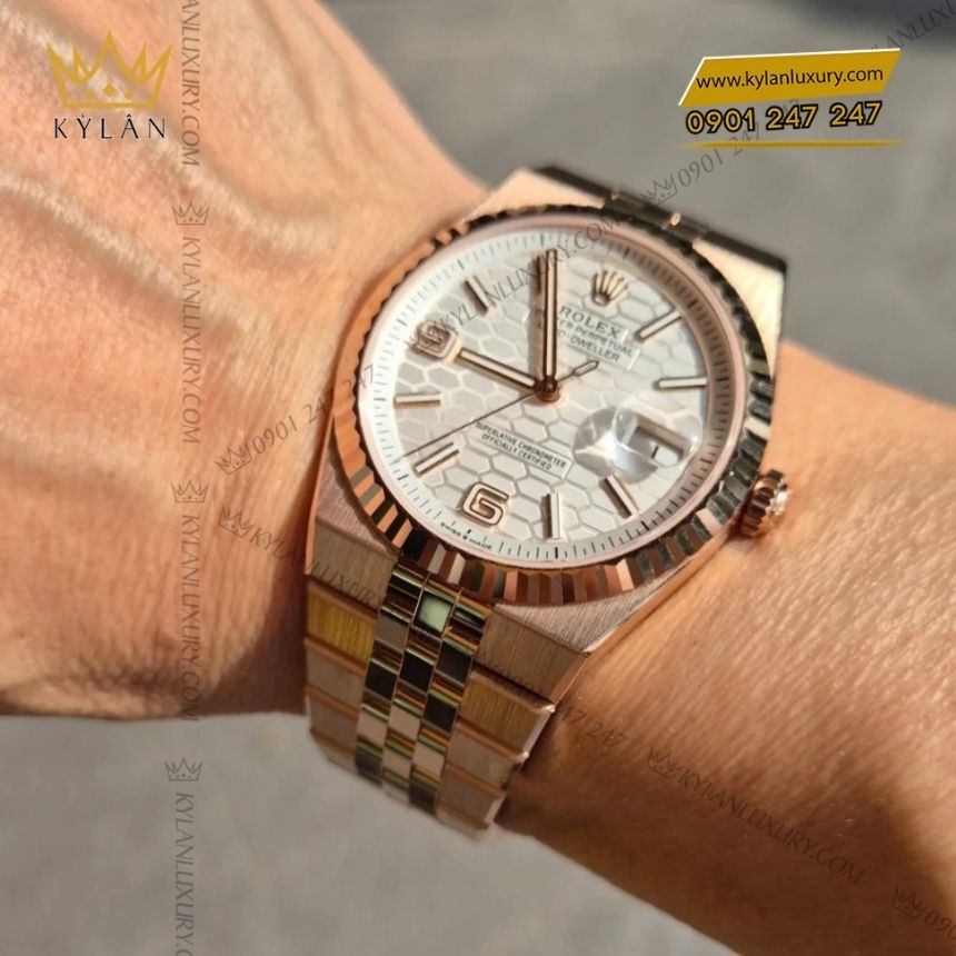 Kỳ Lân Luxury rolex land dweller 40 everose 127335 0001 5 Đồng hồ Rolex Land Dweller 40 vàng hồng 127335-0001