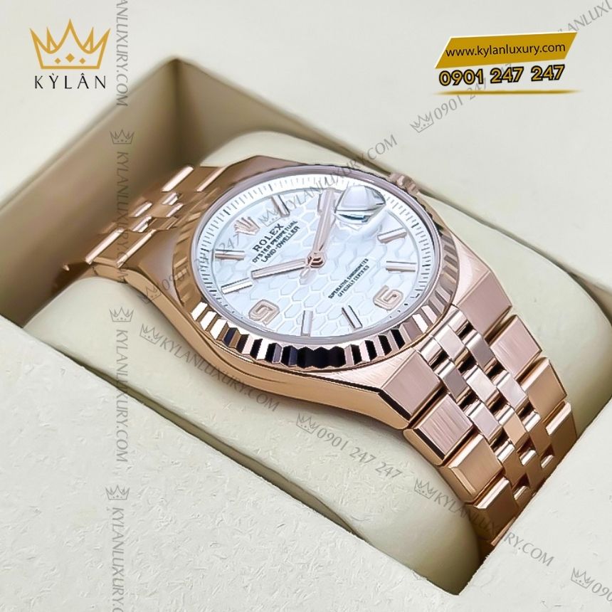 Kỳ Lân Luxury rolex land dweller 40 everose 127335 0001 8 Đồng hồ Rolex Land Dweller 40 vàng hồng 127335-0001