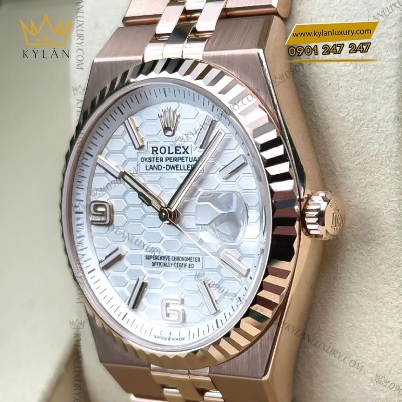 Đồng hồ Rolex Land Dweller 40 vàng hồng 127335-0001