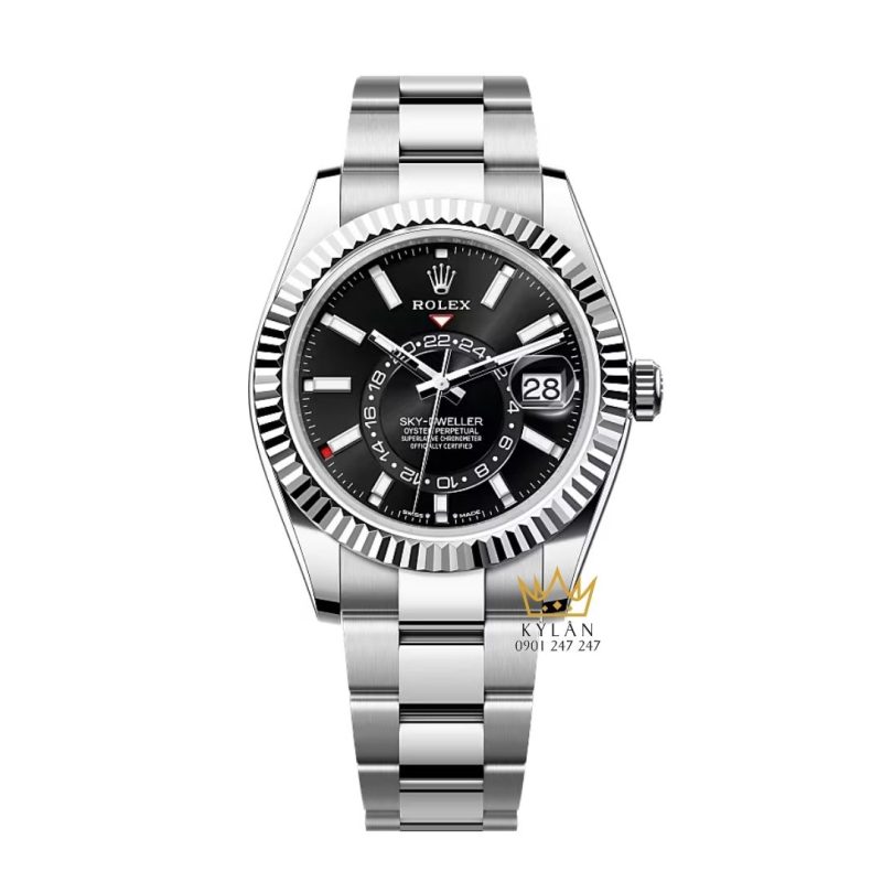 Đồng hồ Rolex Sky Dweller Oyster mặt đen 336934-0007
