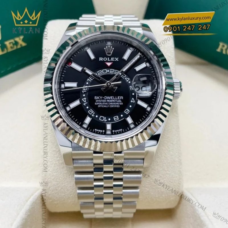 Đồng hồ Rolex Sky Dweller mặt số đen 336934-0008