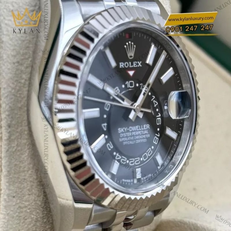 Đồng hồ Rolex Sky Dweller mặt số đen 336934-0008