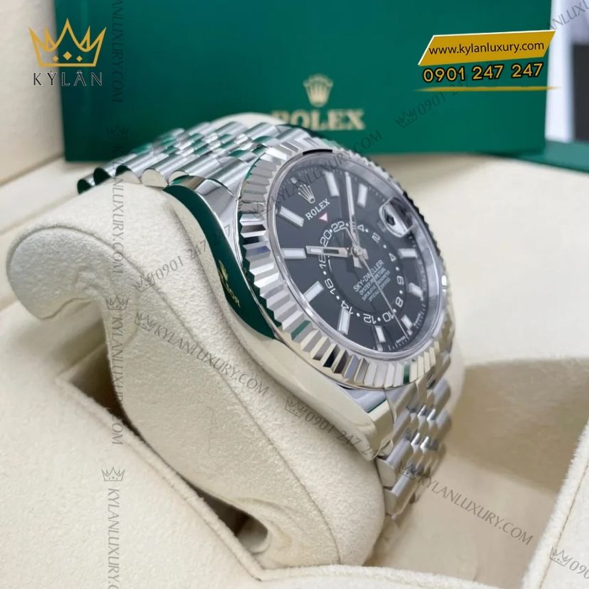 Kỳ Lân Luxury rolex sky dweller 336934 0008 thep mat so den 4 Đồng hồ Rolex Sky Dweller mặt số đen 336934-0008