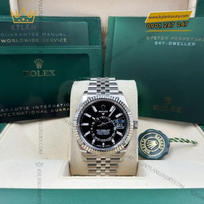 Đồng hồ Rolex Sky Dweller mặt số đen 336934-0008