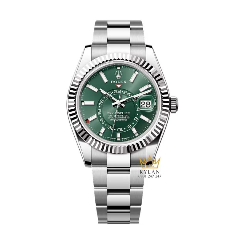 Đồng hồ Rolex Sky Dweller Oyster xanh bạc hà 336934-0001