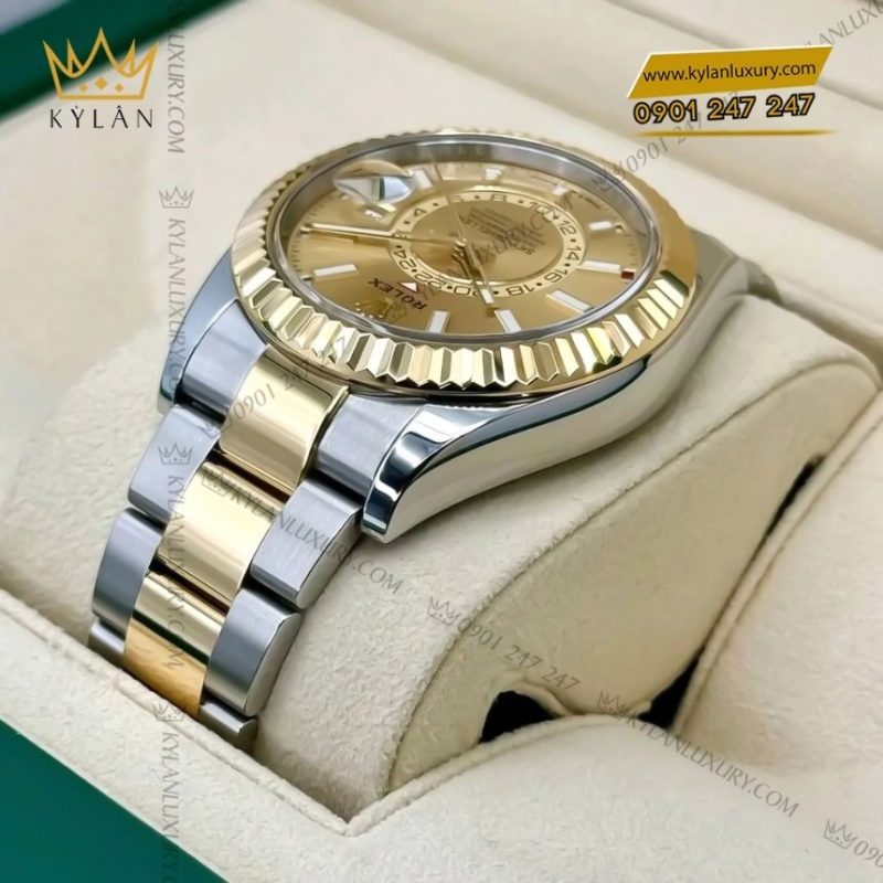 Đồng hồ Rolex Sky Dweller demi champagne 336933-0001