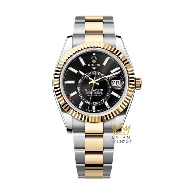 Đồng hồ Sky Dweller demi vàng vàng mặt đen 326933-0003