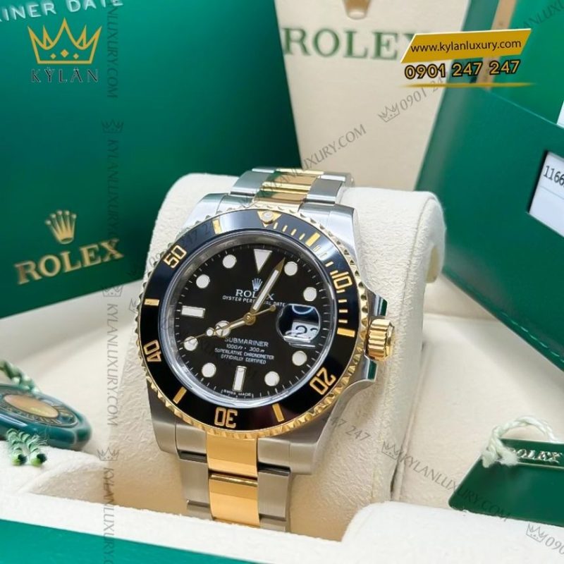 Đồng hồ Rolex Submariner Date demi vàng vàng 116613LN-0001
