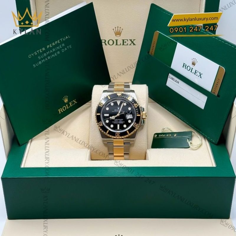 Đồng hồ Rolex Submariner Date demi vàng vàng 116613LN-0001
