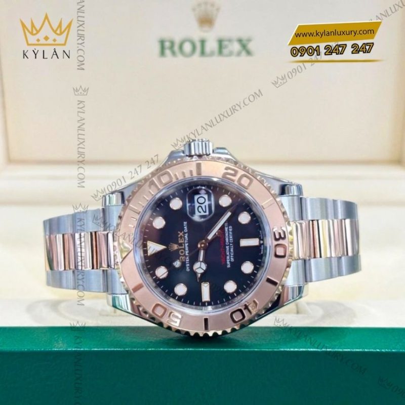 Đồng hồ Rolex Yacht Master 37 mặt số đen 268621-0004