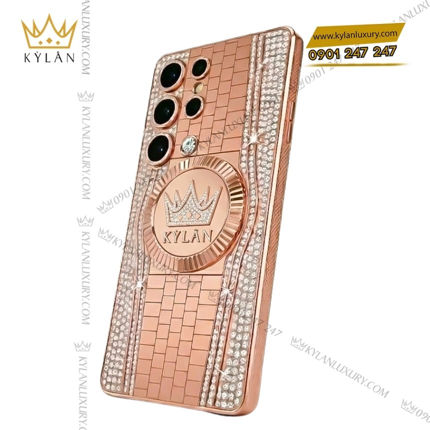 Điện thoại Samsung Galaxy S25 Ultra custom vàng hồng kim cương 4 Kỳ Lân Luxury samsung galaxy s25 ultra custom vang hong kim cuong 15 Điện thoại Samsung Galaxy S25 Ultra custom vàng hồng kim cương