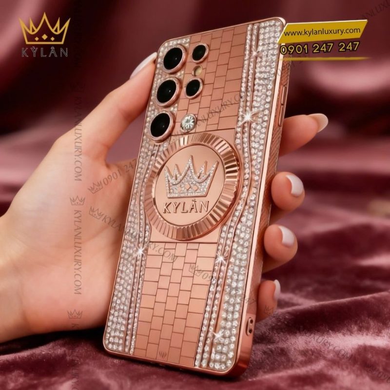 Điện thoại Samsung Galaxy S25 Ultra custom vàng hồng kim cương