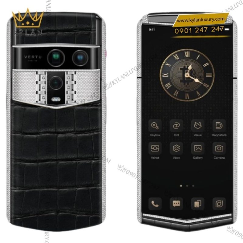 Điện thoại Vertu Agent Q Silver Full Diamond Iron Black 1TB