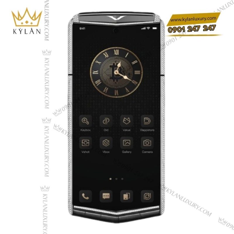 Điện thoại Vertu Agent Q Silver Full Diamond Iron Black 1TB