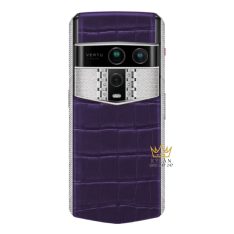 Điện thoại Vertu Agent Q Alligator Silver Full Diamond Radiant Grape Purple 1TB