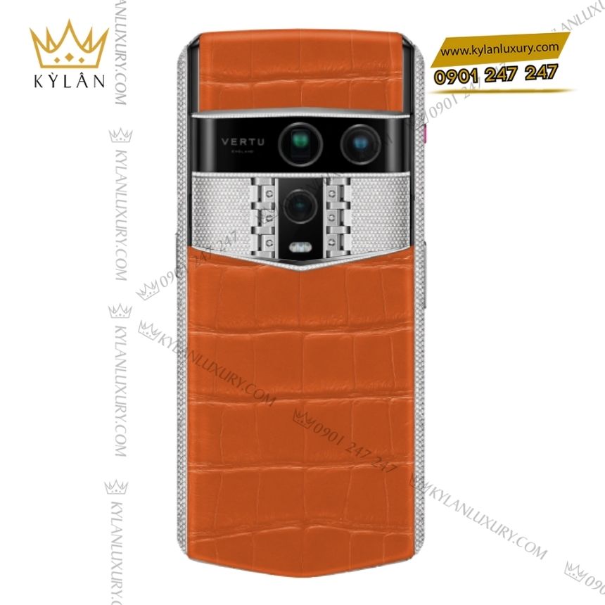 Kỳ Lân Luxury vertu agent q alligator silver full diamond radiant phoenix 4 Điện thoại Vertu Agent Q Radiant Phoenix Alligator Silver Diamond 1TB