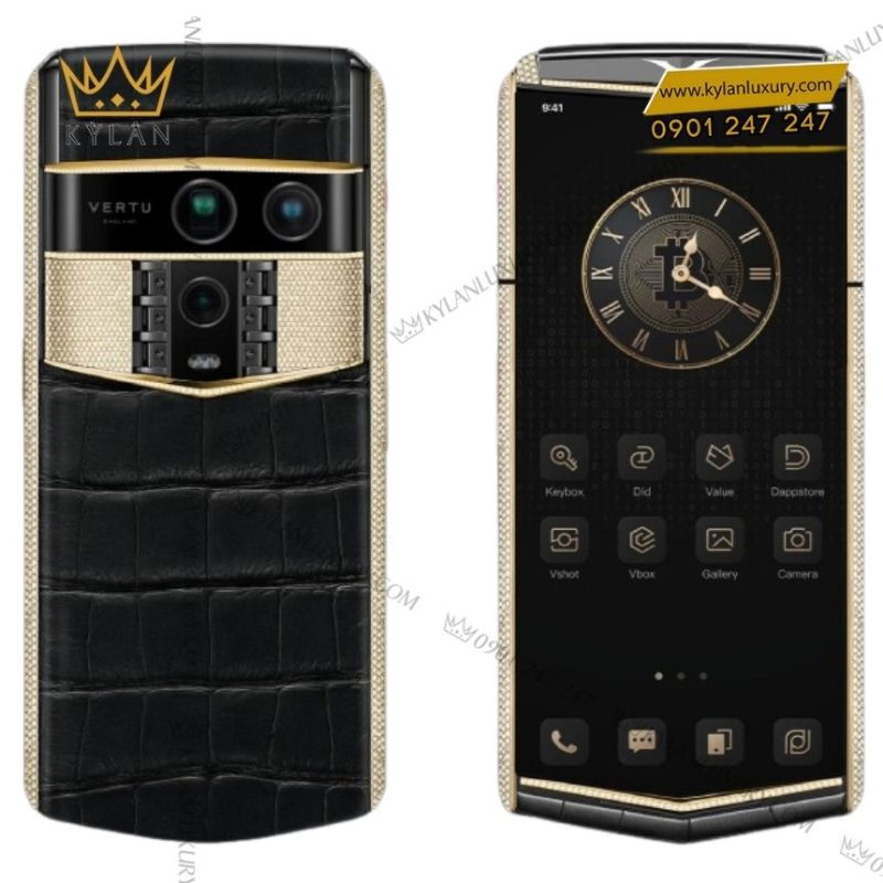 Điện thoại Vertu Agent Q Gold Full Diamond Iron Black 1TB