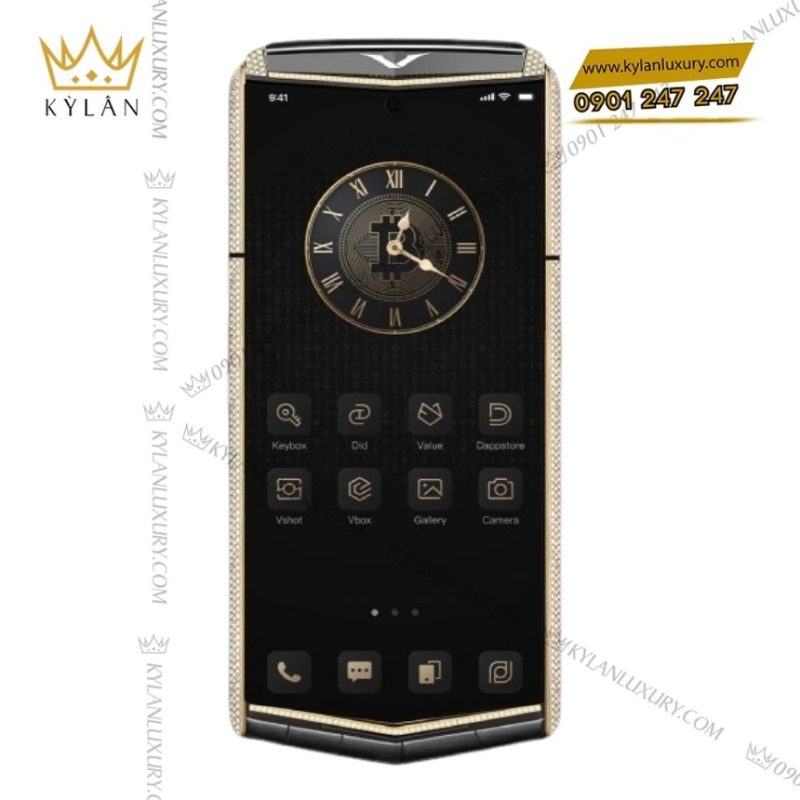 Điện thoại Vertu Agent Q Gold Full Diamond Iron Black 1TB