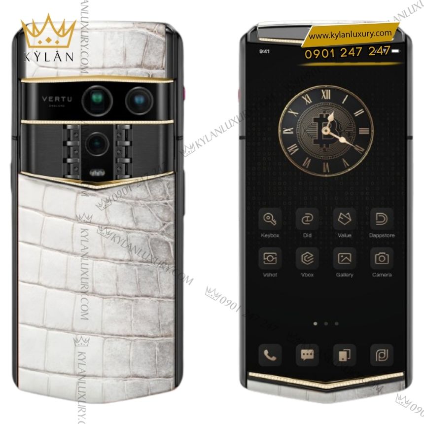 Kỳ Lân Luxury vertu agent q himalaya alligator quint gold diamond 1tb 2 Điện thoại Vertu Agent Q Himalaya Alligator Quint Gold Diamond 1TB