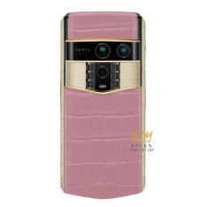 Điện thoại Vertu Agent Q Alligator Gold Full Diamond Sakura Pink 1TB