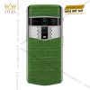 Đồng hồ Vertu Agent Q Alligator Silver Full Diamond Bamboo Green 1TB