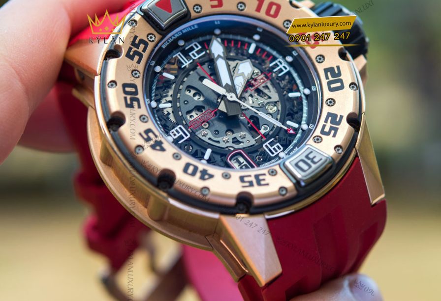 Kỳ Lân Luxury 10 Richard Mille RM 028 Diver Red Gold vàng nguyên khối