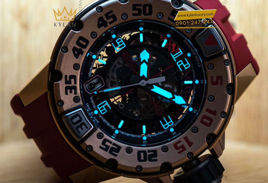 Kỳ Lân Luxury 11 Richard Mille RM 028 Diver Red Gold vàng nguyên khối