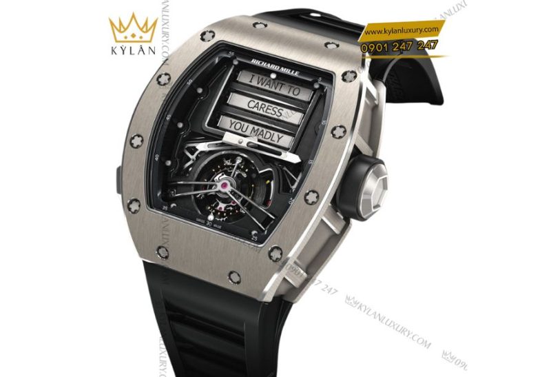 Richard Mille RM 69 Erotic Tourbillon với cơ chế con lăn oracle hiển thị thông điệp trên mặt số