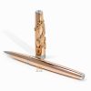 Kỳ Lân Luxury But vang nguyen khoi Au750 dinh kim cuong 1 Bút vàng hồng nguyên khối Au750 đính kim cương