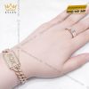 Lắc tay HK vàng hồng Au750 đính kim cương