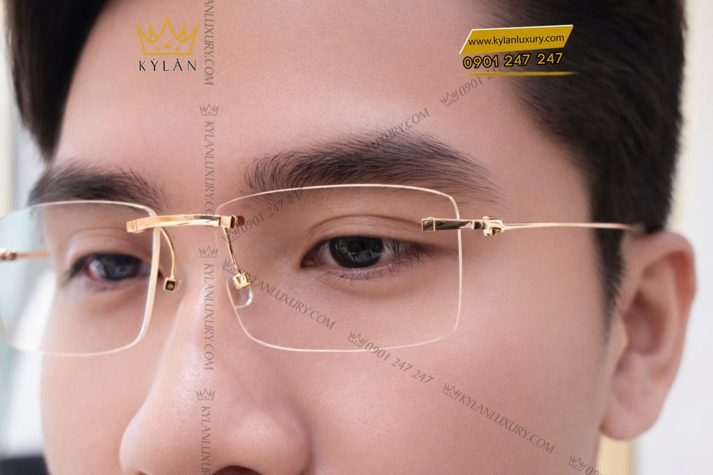 Mắt kính vàng hồng Au750 7 Mắt kính vàng hồng Au750