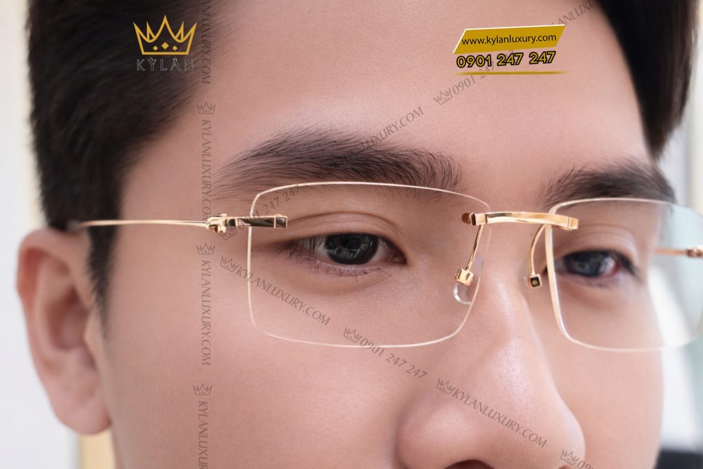 Mắt kính vàng hồng Au750 5 Mắt kính vàng hồng Au750