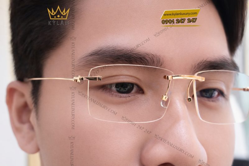 Mắt kính vàng hồng Au750