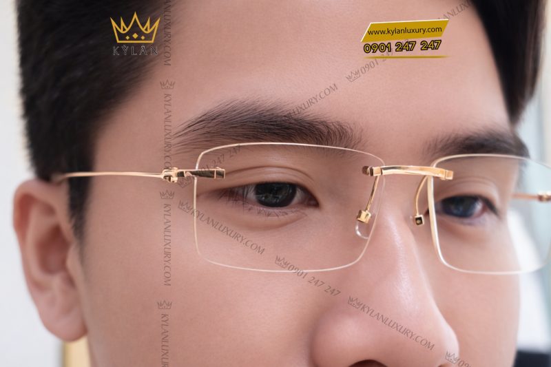 Mắt kính vàng hồng Au750