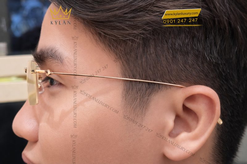 Mắt kính vàng hồng Au750
